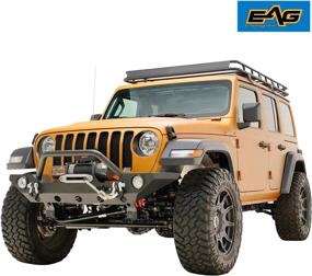 img 1 attached to EAG Front Bumper Rock Crawler With Fog Light Housing And Winch Plate Fit For 18-22 Wrangler JL