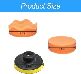 img 3 attached to 22-Piece Drill Polishing Buffing Pads Kit for Car, 3-Inch Buffing Pads, Automotive Polisher for Drilling, Buffing, Waxing, Detailing Kit (18 Pads, 2 Drill Adapters, 2 Suction Cups)