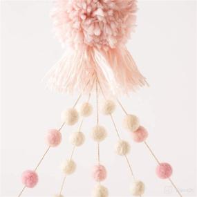 img 1 attached to 🎀 Pink Mud Pie Pom-Pom Mobile: A Playful Delight for Your Little One's Nursery