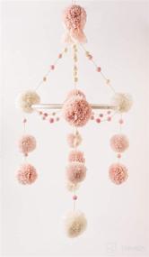 img 4 attached to 🎀 Pink Mud Pie Pom-Pom Mobile: A Playful Delight for Your Little One's Nursery