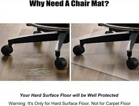 img 2 attached to Protect Your Hardwood Floors With Azadx Clear Office Chair Mat- Heavy Duty 36" X 48" Plastic Floor Mat For Seamless Gliding Of Rolling Chairs