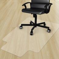 protect your hardwood floors with azadx clear office chair mat- heavy duty 36" x 48" plastic floor mat for seamless gliding of rolling chairs logo