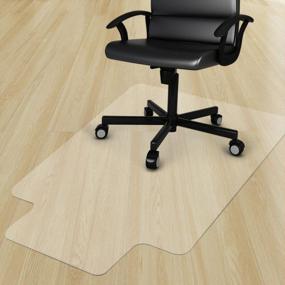 img 4 attached to Protect Your Hardwood Floors With Azadx Clear Office Chair Mat- Heavy Duty 36" X 48" Plastic Floor Mat For Seamless Gliding Of Rolling Chairs