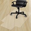 protect your hardwood floors with azadx clear office chair mat- heavy duty 36" x 48" plastic floor mat for seamless gliding of rolling chairs logo