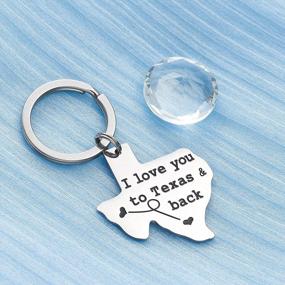 img 2 attached to I Love You To Texas And Back Long Distance Relationships Keychain Gift