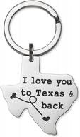 i love you to texas and back long distance relationships keychain gift logo