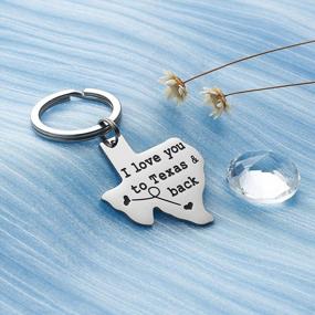 img 3 attached to I Love You To Texas And Back Long Distance Relationships Keychain Gift