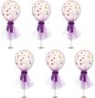 🎈 suppromo purple polka dot balloons kit: stunning tutu tulle balloons for memorable baby showers, girls' birthdays, and weddings - decorate the table with 12 inch purple tulle balloons, 6 pack! logo