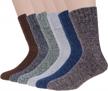 warm winter thermal socks for men: loritta mens wool socks logo