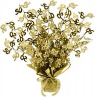 golden 50th birthday gleam 'n burst centerpiece by beistle - 15 inches logo