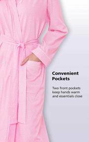 img 1 attached to Soft & Cozy 100% Cotton Long Bathrobes For Women - PajamaGram Womens Robe