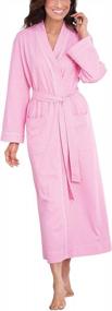 img 4 attached to Soft & Cozy 100% Cotton Long Bathrobes For Women - PajamaGram Womens Robe