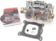 new edelbrock 1407 performer carburetor with manual choke - 750 cfm, square bore, 4-barrel, and air valve secondary logo