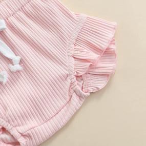 img 1 attached to Newborn Baby Girl Summer Clothes Ruffle Sleeveless Top & Bloomers Shorts Set - CIYCUIT