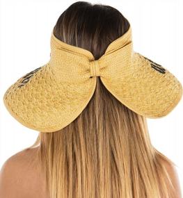 img 1 attached to Stylish And Practical: Funky Junque Women'S Sun Visor With Wide Brim And Ponytail Holder