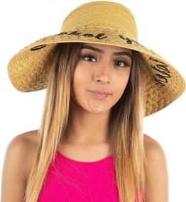 img 2 attached to Stylish And Practical: Funky Junque Women'S Sun Visor With Wide Brim And Ponytail Holder