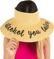 stylish and practical: funky junque women's sun visor with wide brim and ponytail holder logo