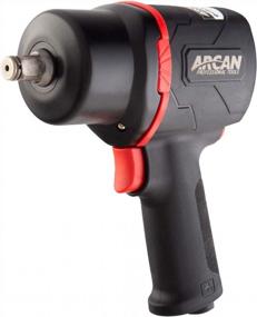 img 4 attached to Arcan 1/2” Lightweight Pneumatic Push Button Air Impact Wrench - 1300 Ft/Lbs High Torque, Twin Hammer, Composite, Variable Speed Trigger (A41311)