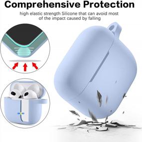 img 2 attached to Protect And Style Your AirPods 3 With Hamile'S Cute Silicone Case Cover And Keychain Accessory In Lilac