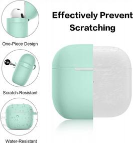 img 1 attached to Mint Green Hamile AirPods 3 Case Cover - Silicone Protective Cases With Keychain Accessories For Apple AirPod 3Rd Generation Girls Boys Women Men