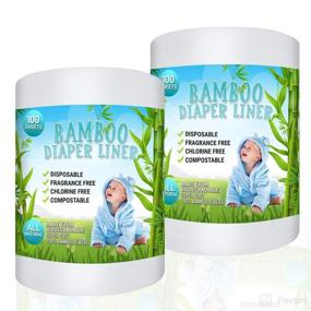 img 4 attached to 🌱 Bamboo Diaper Liner - Eco-Friendly, Fragrance Free & Chlorine Free: Flushable & Biodegradable Cloth Diaper Liners (100 Sheets per Roll)