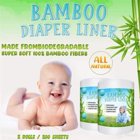 img 3 attached to 🌱 Bamboo Diaper Liner - Eco-Friendly, Fragrance Free & Chlorine Free: Flushable & Biodegradable Cloth Diaper Liners (100 Sheets per Roll)