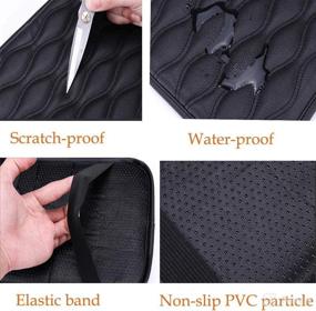 img 1 attached to 🚗 EGBANG Auto Center Console Cover, Armrest Pads in PU Leather, Car Armrest Seat Box Pad Cushion Protector with Universal Fit (Black)