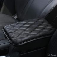 🚗 egbang auto center console cover, armrest pads in pu leather, car armrest seat box pad cushion protector with universal fit (black) логотип