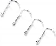 gagabody g23 titanium nose ring hoop 20g 18g nose rings studs screw l-shaped nose hoop nose stud tragus cartilage helix earrings hoop nose piercing jewelry logo