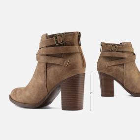 img 1 attached to Women'S Chic Chunky Heel Booties: TOETOS Chicago Ankle Booties