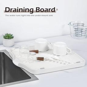 img 3 attached to YOHOM Under-Mount Sink Draining Board Tray - Plastic Dish Drainer For Kitchen Counter Top And Utility 13.78" X 13.19" X 1.1