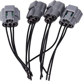 img 2 attached to 🔌 Ignition Coil Pack Wiring Harness Connector Kit for Nissan Altima Sentra - Set of 4