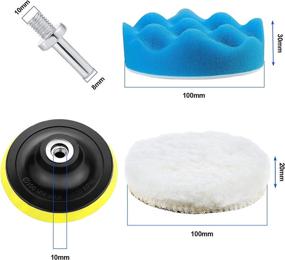 img 3 attached to 🚗 Enhance Car's Shine with OCR 10-Piece 4-inch Car Polishing Pad Kit – Sponge and Wool Pads with M10 Drill Adapter - Ultimate Car Buffer Polisher Kit for Polishing, Waxing, and Sealing Glaze