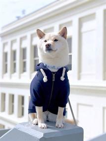 img 1 attached to 🐾 Ellie Dog Wear Navy Blue Adventure Zip Up Dog Hoodie with Pockets & Adjustable Drawstring Hood - Sizes XXS to XL - Comfortable & Versatile Premium Dog Hoodies