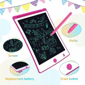 img 1 attached to JefDiee LCD Writing Tablet: Interactive Electronic Learning Toy For Kids And Toddlers