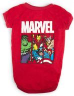 🐾 red marvel comics superhero dog t-shirt - cute and soft pullover pet tee for dogs - lightweight & semi-stretch dog shirt, pullover dog tee logo