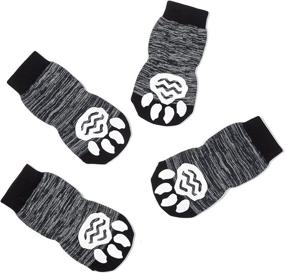 img 1 attached to Harfkoko Pet Heroic Anti-Slip Knit Dog Socks & Cat Socks: Paw Protector for Indoor Wear - Ideal for Small, Medium, & Large Dogs and Cats