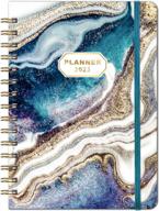 2023 weekly monthly planner with elastic closure, inner pocket, & coated tabs - january to december 2023, 6.4"x 8.5 logo