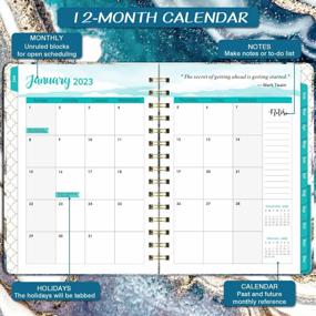 img 1 attached to 2023 Weekly Monthly Planner With Elastic Closure, Inner Pocket, & Coated Tabs - January To December 2023, 6.4"X 8.5