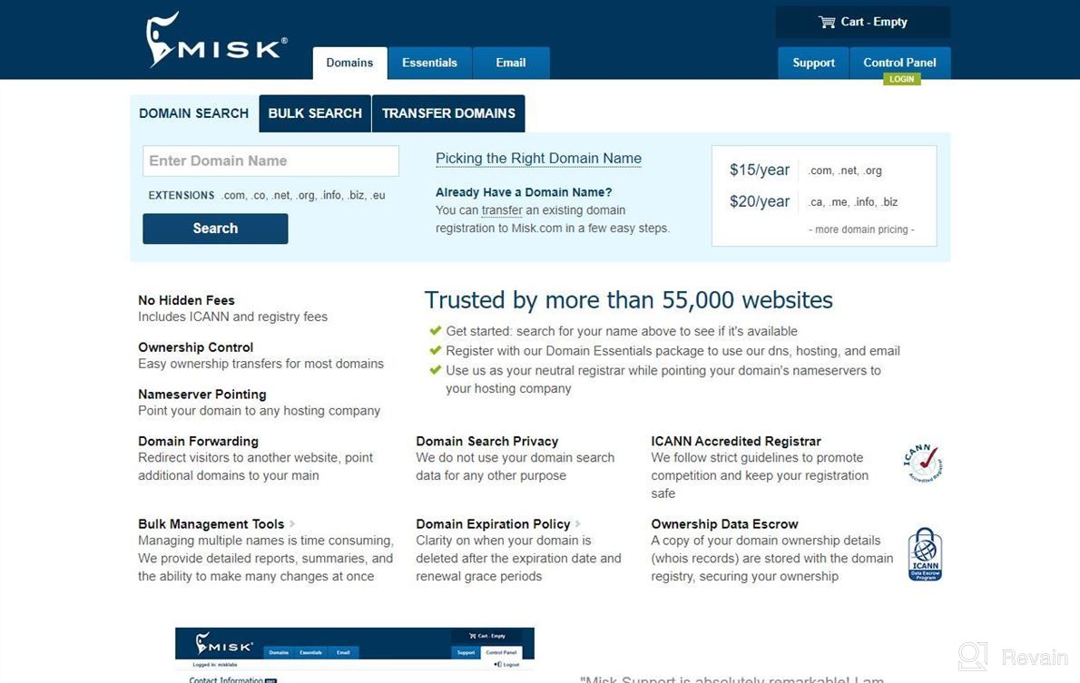 img 1 attached to Misk Domain Registration review by William Rothstein