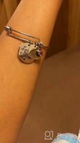 img 7 attached to 👭 Raysunfook Birthstone Charm Bracelet - Sisters By Heart, Not By Blood - Friendship Gift, I Love You Sister Cuff - Friend Jewelry