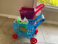 img 1 attached to Kids Shopping Cart Trolley For Groceries & Role Play Educational Toy - DeAO 65-Piece Playset For Toddlers, Fruit & Vegetables Pretend Food Set. review by Kev See