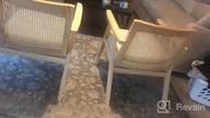 img 1 attached to Set Of 2 Guyou Mid Century Modern Rattan Chairs - Comfy Boho Accent Armchairs With Mesh Back And Wooden Upholstery For Living Room, Bedroom, Reading Nook, Indoor Fireplace (Dark Gray) review by Shari Man