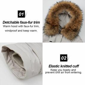 img 1 attached to Women'S Warm Winter Puffer Coat With Fur Hood By ICEbear - Zip-Up Snow Jacket