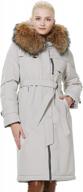women's warm winter puffer coat with fur hood by icebear - zip-up snow jacket logo