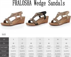 img 1 attached to Sparkle And Shine In Style With FRALOSHA'S Rhinestone Wedge Sandals For Women - Perfect For Dressy Summer Outfits And Casual Beach Days!