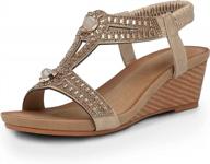 sparkle and shine in style with fralosha's rhinestone wedge sandals for women - perfect for dressy summer outfits and casual beach days! logo