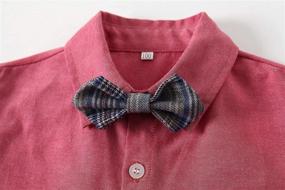 img 1 attached to Cotton Sleeve Bowtie Shirts for Boys: Stylish Clothing in Suits & Sport Coats