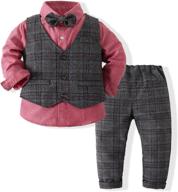 cotton sleeve bowtie shirts for boys: stylish clothing in suits & sport coats logo