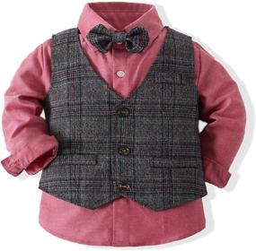 img 3 attached to Cotton Sleeve Bowtie Shirts for Boys: Stylish Clothing in Suits & Sport Coats